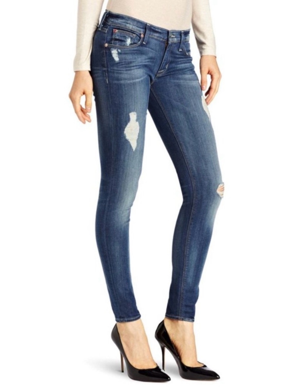 Hudson Krista Jeans Women's super Skinny Distressed Indigo